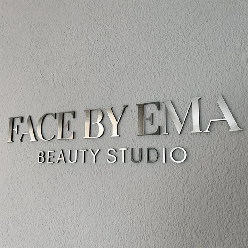 Custom Logo Wall Sign 3D Laser Cut Beauty Salon