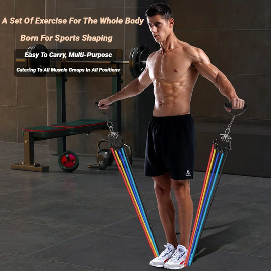 11Pcs/Set Pull Rope Resistance Bands Portable