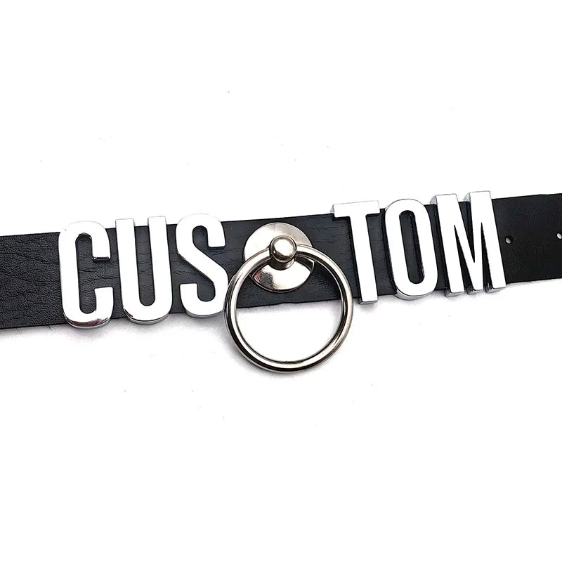 Sexy Punk Large Ring Pendant Customized Letters