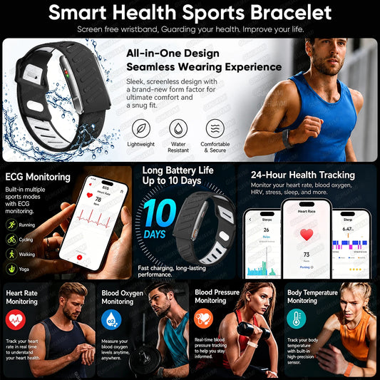 New Fitness Tracker ECG Heart Rate Smart Bracelet