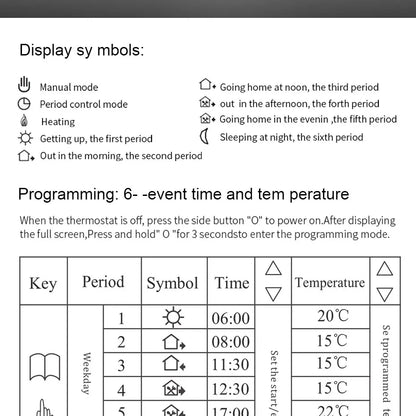 AVATTO WiFi Smart Thermostat Electric Heating