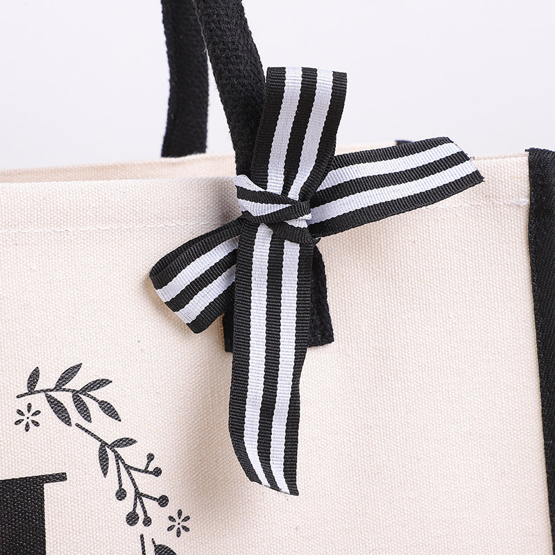 Canvas Tote Bag Letter Birthday Wedding Gift Personalized