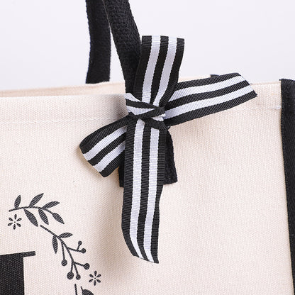 Canvas Tote Bag Letter Birthday Wedding Gift Personalized