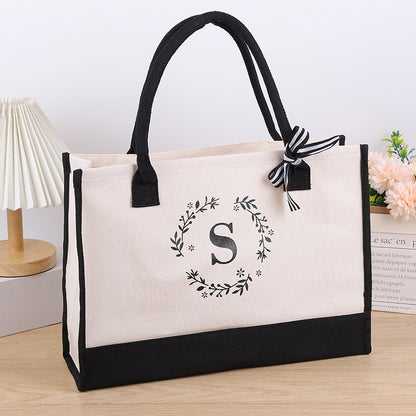 Canvas Tote Bag Letter Birthday Wedding Gift Personalized