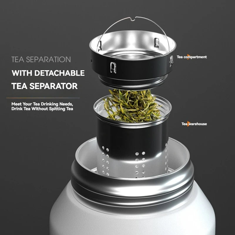 Thermos Water Bottle With Straw Handle Cup 316