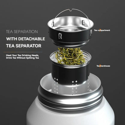 Thermos Water Bottle With Straw Handle Cup 316
