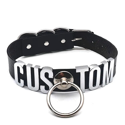 Sexy Punk Large Ring Pendant Customized Letters