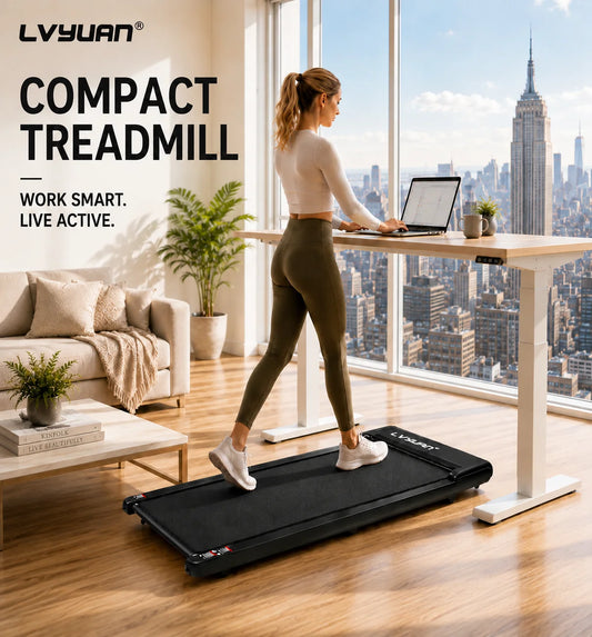 LVYUAN Walking Pad Treadmill 2HP Under Desk EQI_V5