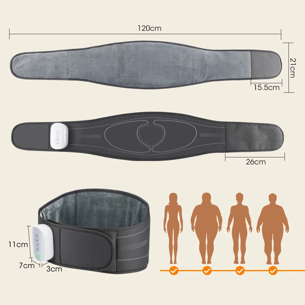 Cordless Heating Waist Belt with 3 Airbag Decompression