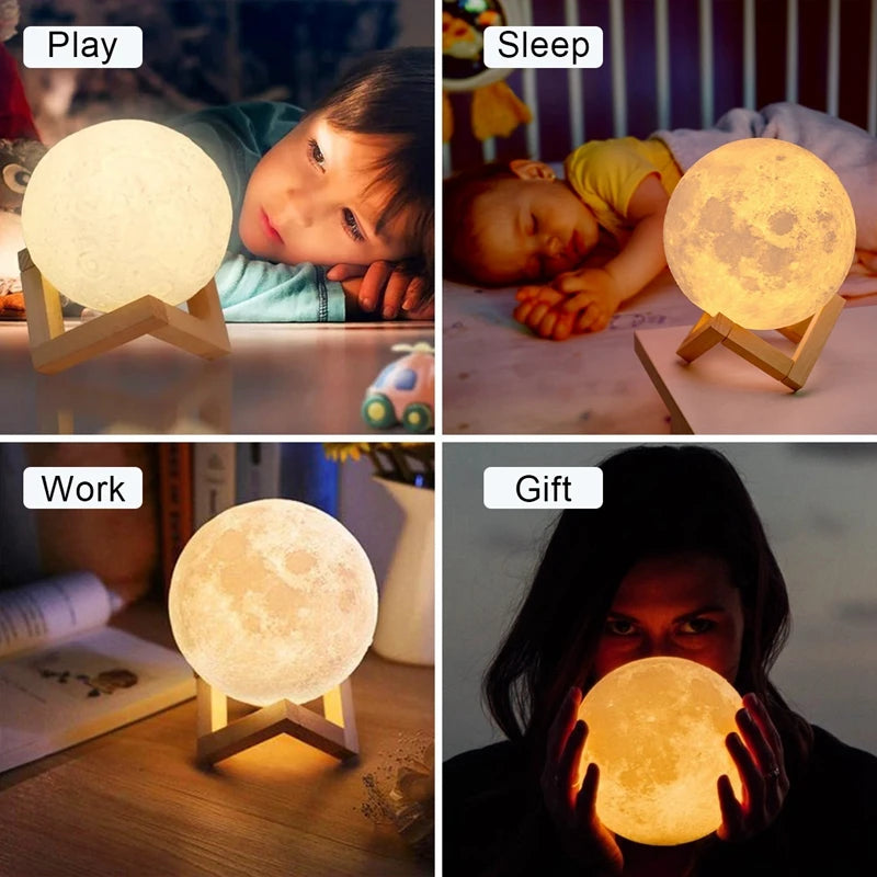 Moon Lamp LED Night Light Battery Powered