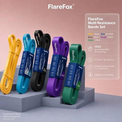 FlareFox Multiple Resistance Bands Set Pull-up
