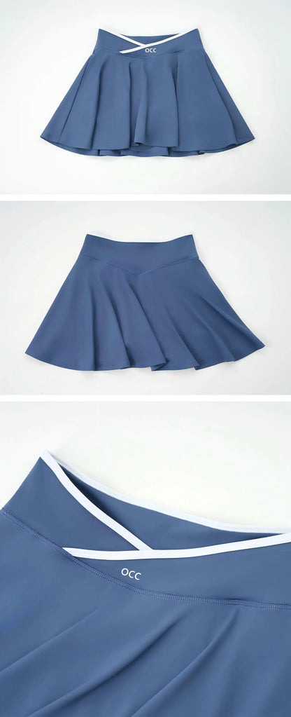 Tennis skirt set, golf half body patchwork skirt