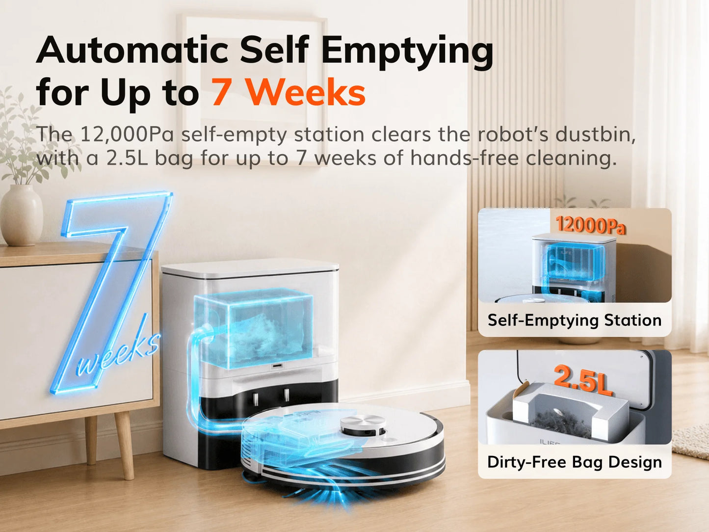 ILIFE A30 PRO 5000Pa Suction, Robot Vacuum