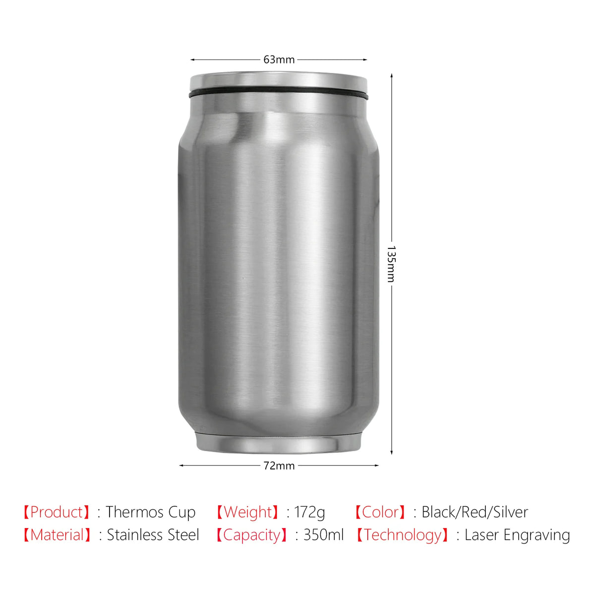 Custom LOGO Name Coffee Thermos Cup Water Bottle
