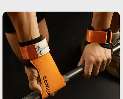 3-layers Cowhide Gym Gloves Grips Anti-Skid Weight