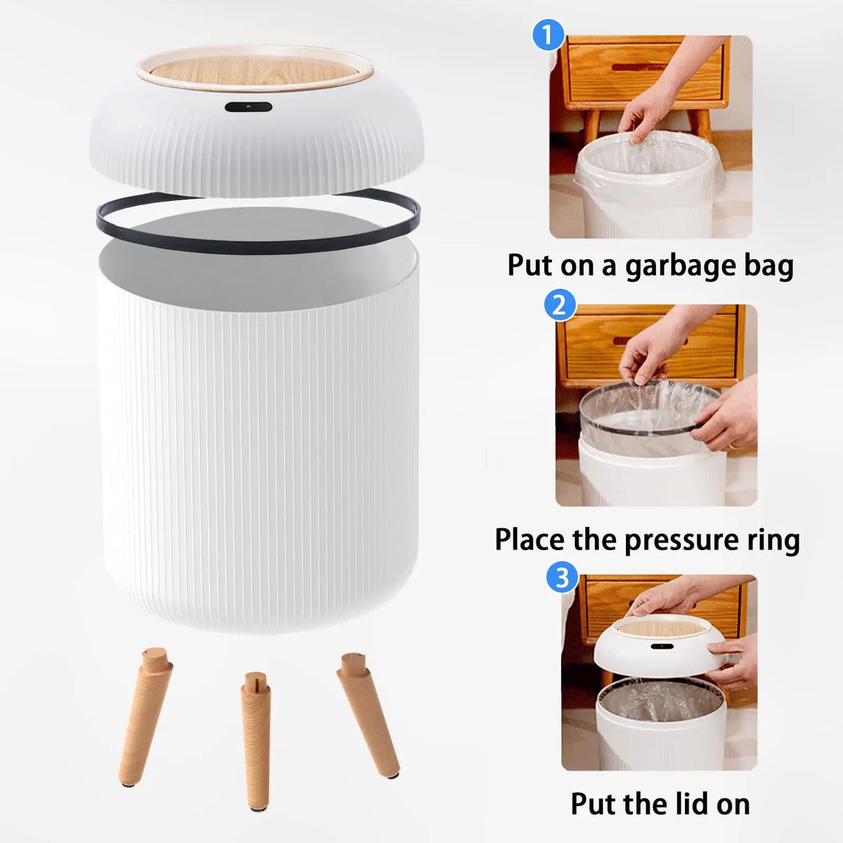 New Smart Dustbin with Lid Automatic Sensor