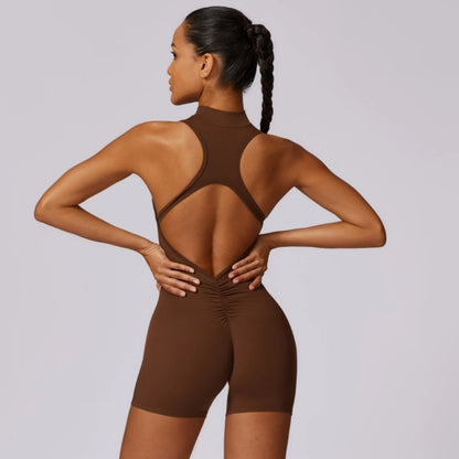 Solid Soft Backless Back Waist Scrunch Yoga