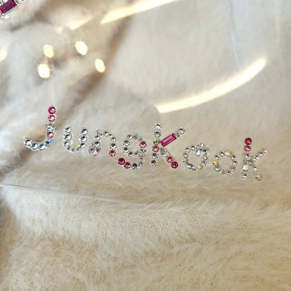 Customization Rhinestone name for iPhone