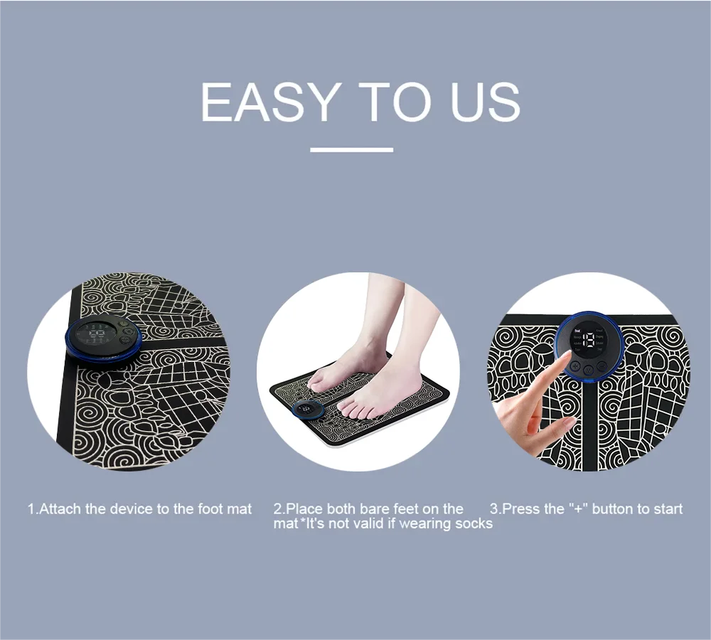 Electric Foot Massager Pad Neck Massage Set