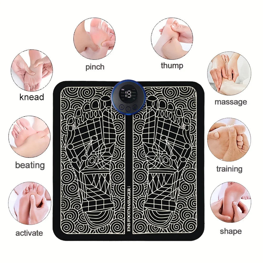 Electric Foot Massager Pad Neck Massage Set