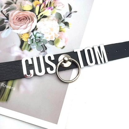 Sexy Punk Large Ring Pendant Customized Letters