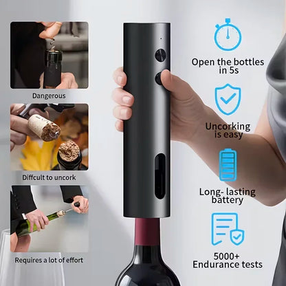Rechargeable Electric Wine Opener with Foil Cutter
