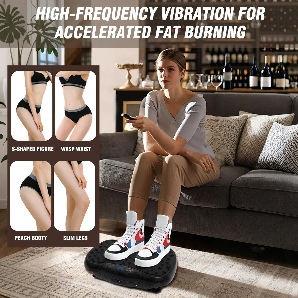 Full-Body Vibration Platform Exercise Machine Training