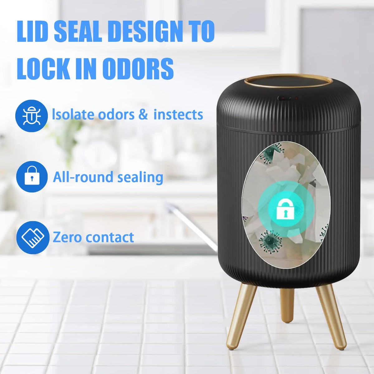 New Smart Dustbin with Lid Automatic Sensor