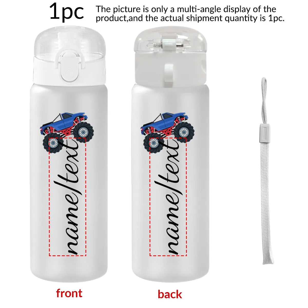 1pc Customized Cartoon Sports Water Bottle