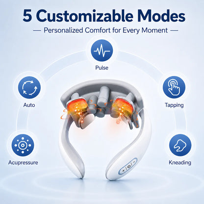 Smart Neck Massager for Adults, 5 Massage Modes