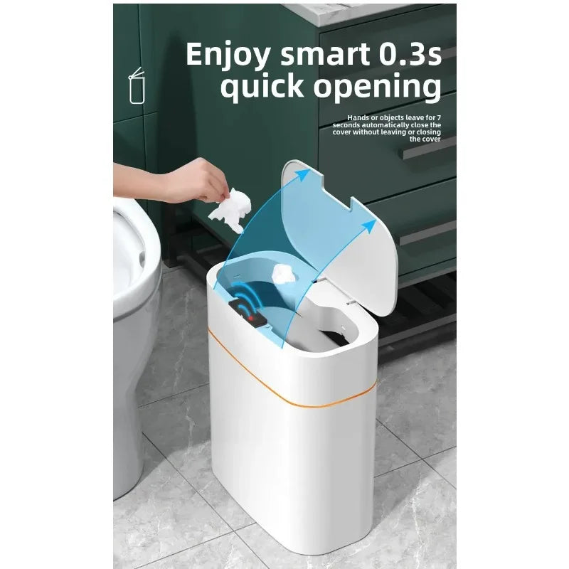 Intelligent sensor trash can - Home opening lid type
