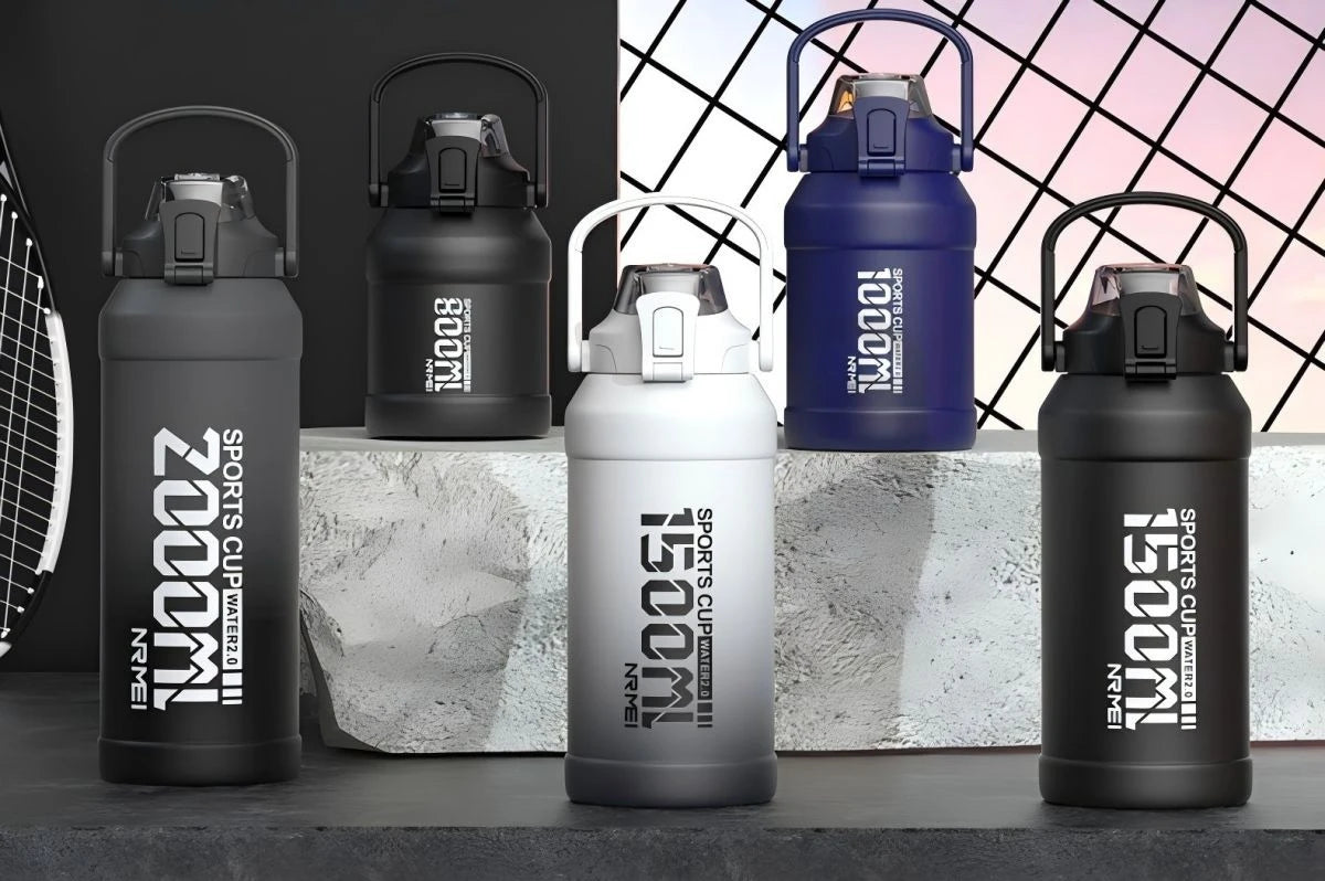 Thermos Water Bottle With Straw Handle Cup 316