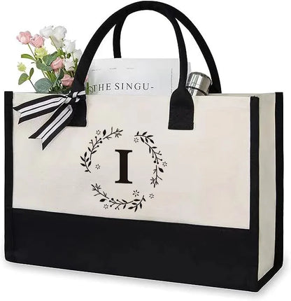Canvas Tote Bag Letter Birthday Wedding Gift Personalized