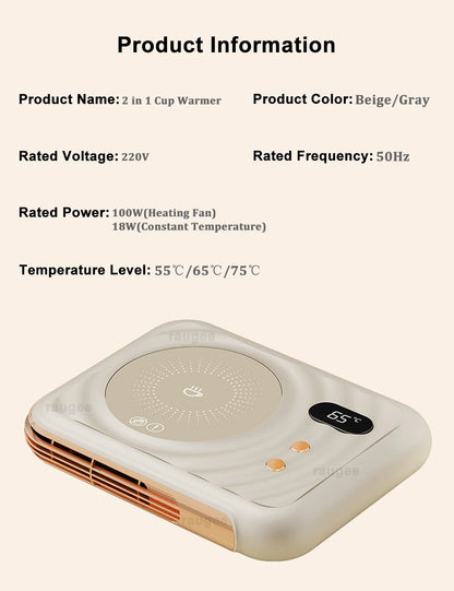 Electric Cup Warmer Cup Heater 2 in 1 coffee + tea