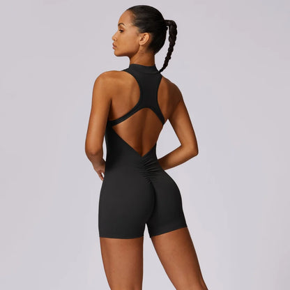 Solid Soft Backless Back Waist Scrunch Yoga