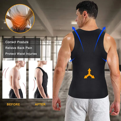 Men Back Waist Posture Corrector Adjustable