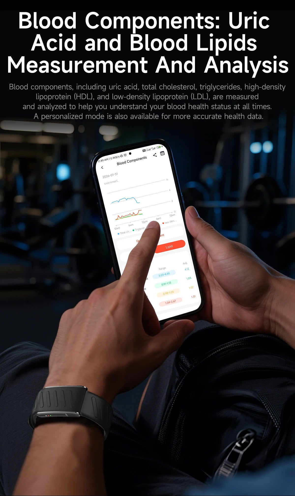 New Fitness Tracker ECG Heart Rate Smart Bracelet