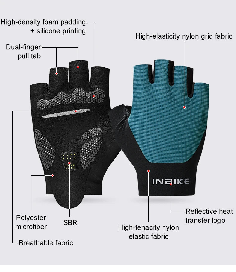 INBIKE Half Finger MTB Cycling Gloves Summer