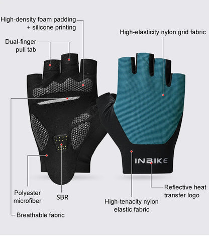 INBIKE Half Finger MTB Cycling Gloves Summer