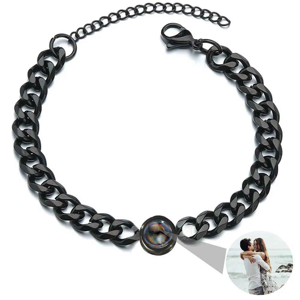 Bracelet with Photo Inside Personalized Photo Bracelet