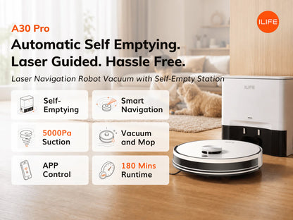 ILIFE A30 PRO 5000Pa Suction, Robot Vacuum