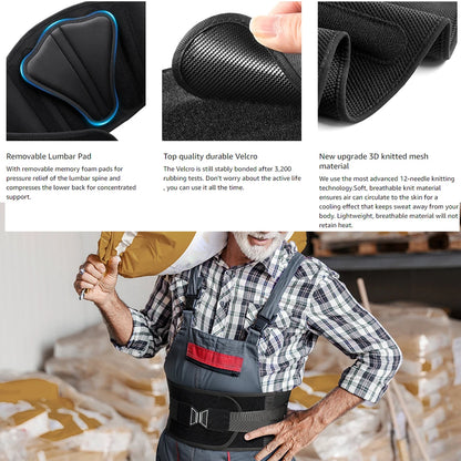 RGGMQQ Back Brace for Lower Back Pain,Ergonomic