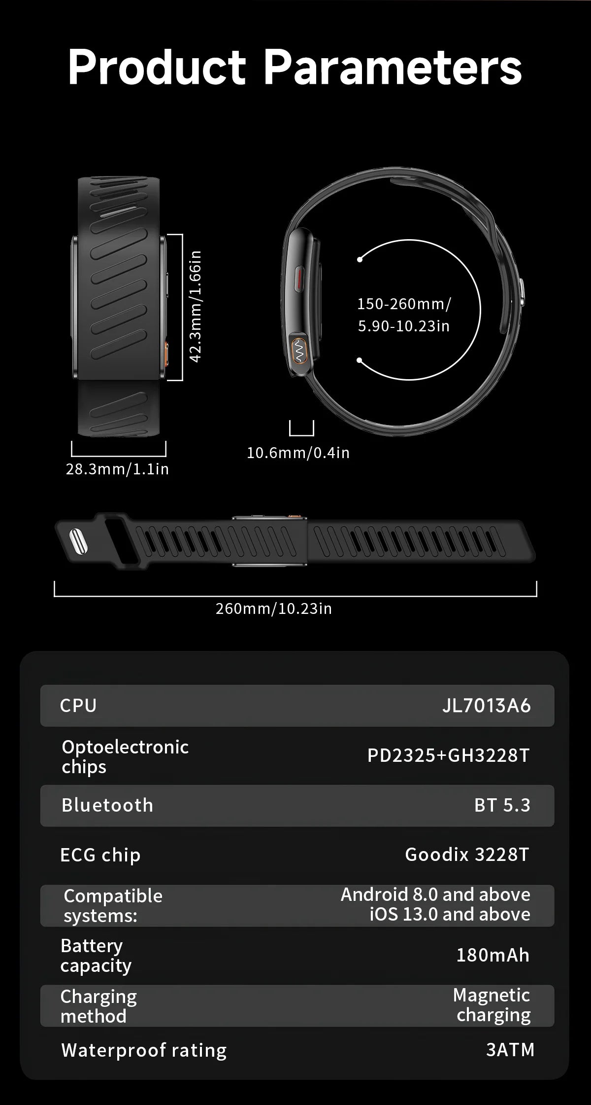 New Fitness Tracker ECG Heart Rate Smart Bracelet