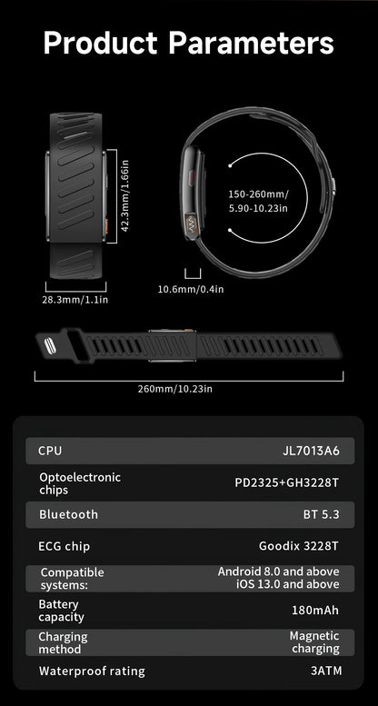 New Fitness Tracker ECG Heart Rate Smart Bracelet