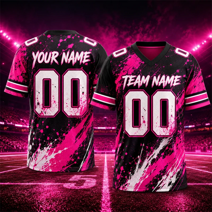 Custom Name Team Name Number V Neck