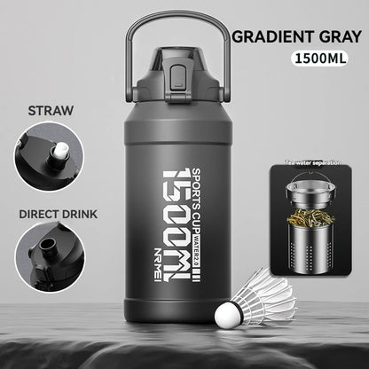 Thermos Water Bottle With Straw Handle Cup 316