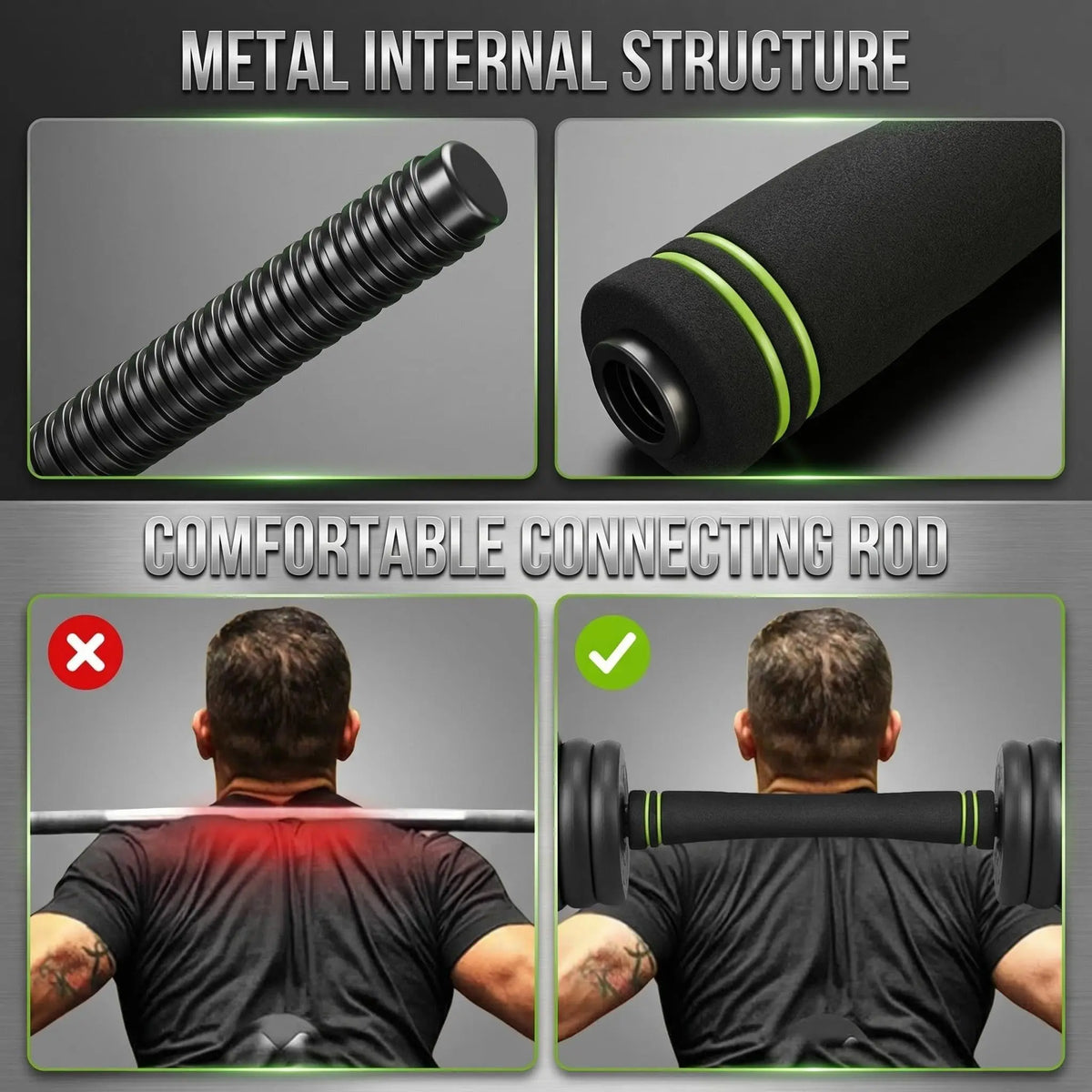 Adjustable Weight Set 44 Lbs, 4-in-1 Dumbbell Set