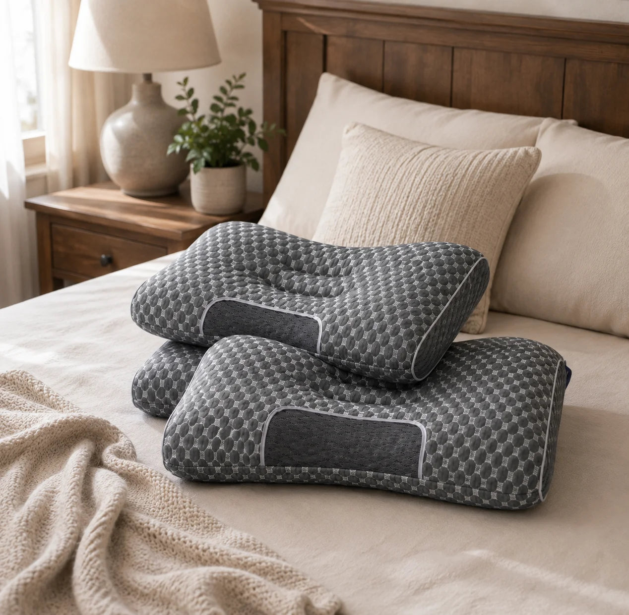 Soybean Fiber Ergonomic Cervical Pillow for Neck