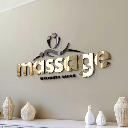 Custom Logo Wall Sign 3D Laser Cut Beauty Salon