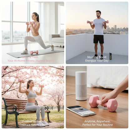 2pc 1kg Women's Dumbbell Set Home Gym Yoga